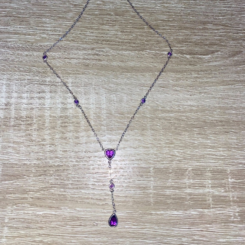 💜NWOT AMETHYST BIRTH STONE STUNNING ADJUSTABLE NECKLACE💜